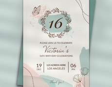 16th birthday party invitation