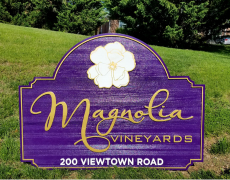 sign for magnolia vineyards